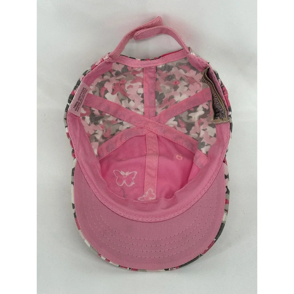 Primos Butterfly Camo Baseball Cap Kids One Size Pink Hunting Floral Embroidery
